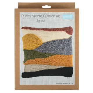 Trimits Punch Needle Kit Cushion Sunset