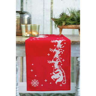 Vervaco Embroidery Kit: Runner: Sleigh