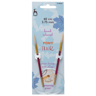 Pony Flair Fixed Circular Knitting Pins 40cm - Full range of sizes available!