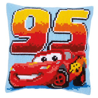 Vervaco Disney 'Lightning McQueen' Cushion Cross Stitch Kit