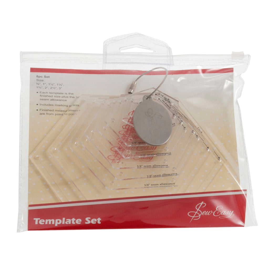 Sew Easy Patchwork Mini Hexagon Template Set – The Quilted Bear