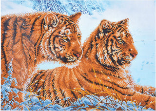 Diamond Dotz Complete Diamond Facet Art Kit Tigers In The Snow