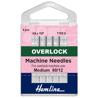 Hemline Type E Overlocker and Serger Machine Needles 80/12