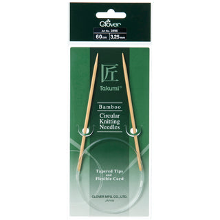 Clover Takumi Bamboo Fixed Circular Knitting Pins - Full Range of Sizes Available!