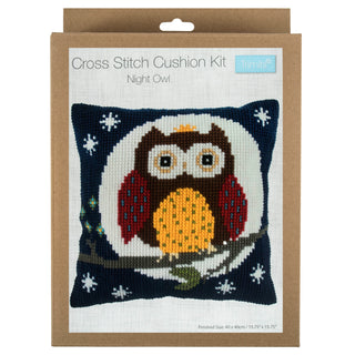 Trimits Cross Stitch Kit Cushion Night Owl
