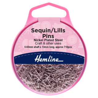 Hemline 13mm Nickel Sequin/Lills/Bead Pins