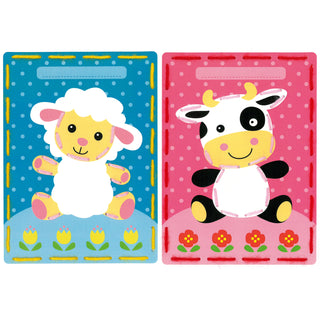Vervaco Lamb and Cow Cards Embroidery Kit Set of 2