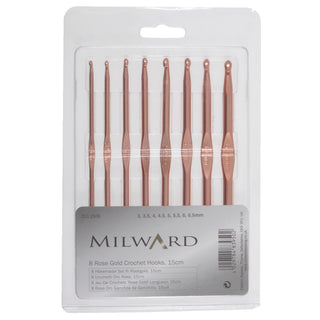 Milward Rose Gold Crochet Hook Set of 8