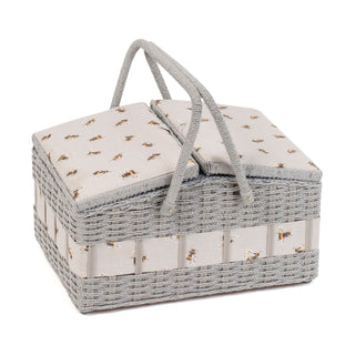 Hobby Gift Sewing Box: Wicker Basket: Bee