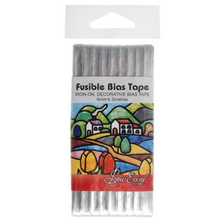 Sew Easy Fusible Bias Tape 5m x 6mm Silver