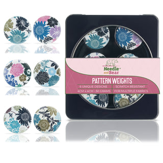Needle and Bear Pattern weights for Dressmaking and Sewing (Kate Heiss - Floral)