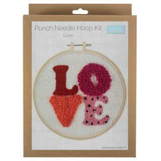 Trimits Punch Needle Kit Yarn and Hoop Love