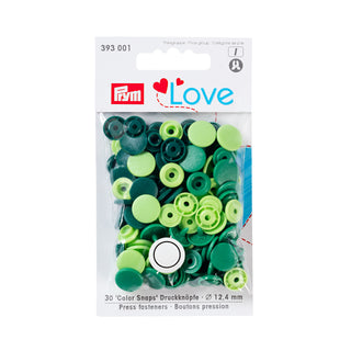 Prym Love Colour Press Fasteners Green