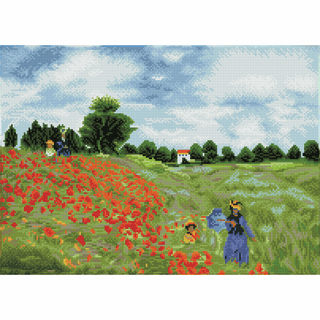 Diamond Dotz Diamond Painting Kit: Poppy Fields (Monet)