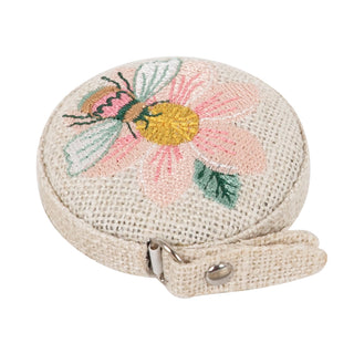 Hobby Gift Tape Measure: Embroidered: Patchwork Bee