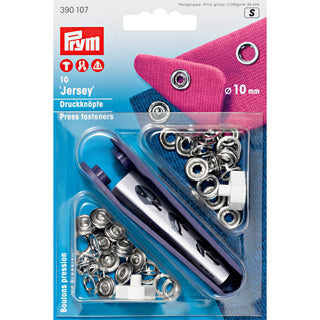 Prym Jersey Non-Sew Press Fasteners 10mm Silver