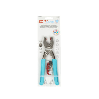 PrymLove Vario Pliers with ColorSnaps Tools and Piercing Tool, Metal, Turquoise