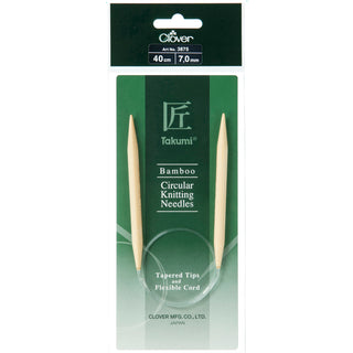 Clover Takumi Bamboo Fixed Circular Knitting Pins - Full Range of Sizes Available!