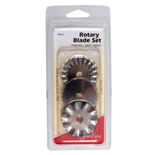 Sew Easy Stainless Steel 45mm Assorted Rotary Blade Set