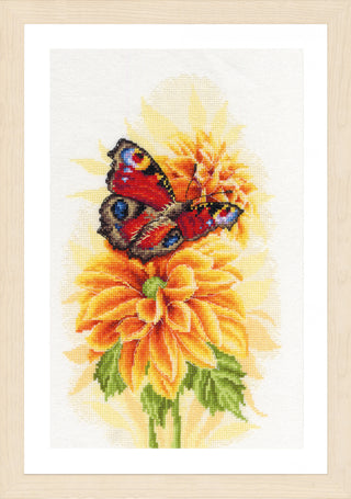 Lanarte Counted Cross Stitch Kit Fluttering Butterfly (Aida)