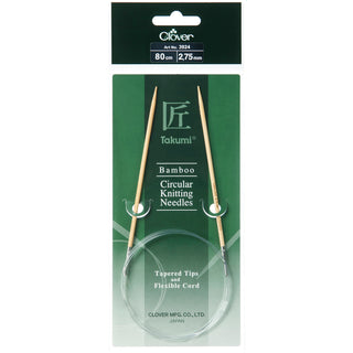Clover Takumi Bamboo Fixed Circular Knitting Pins - Full Range of Sizes Available!