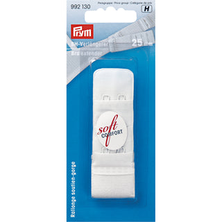 Prym Cotton Bra Extender, White 2 Hooks