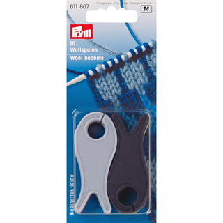 Prym Small Plastic Wool Bobbins - Assorted Colours