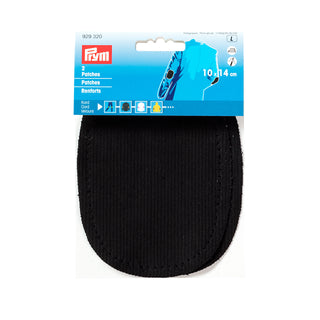 Prym Black Cord Iron-On Patches - 10cm x 14cm