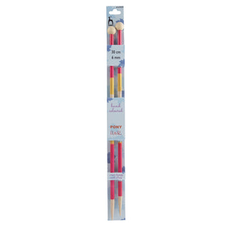 Pony Flair Single Ended Hand Coloured Knitting Pins 30cm - Full range of sizes available!