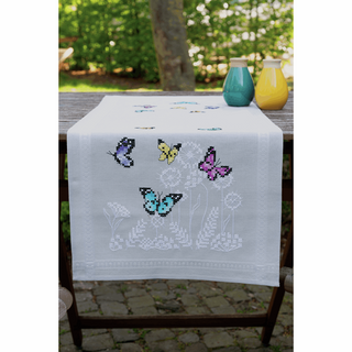 Vervaco Embroidery Kit: Runner: Butterfly Dance