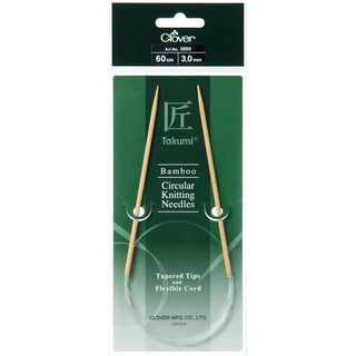 Clover Takumi Bamboo Fixed Circular Knitting Pins - Full Range of Sizes Available!