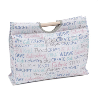 Hobby Gift 'Haby Words' Wodden Handle Craft Bag