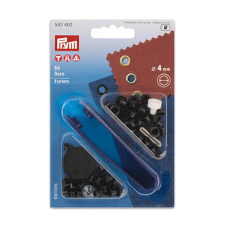 Prym Black Oxydized Eyelets 4.0mm - 50 Pieces