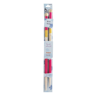 Pony Flair Single Ended Hand Coloured Knitting Pins 30cm - Full range of sizes available!