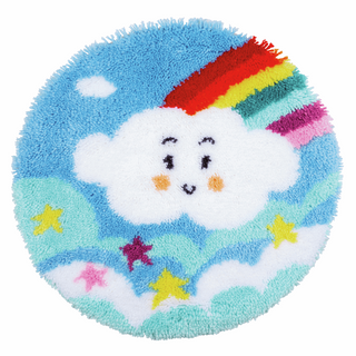 Vervaco Latch Hook Kit: Shaped Rug: Little Rainbow Cloud