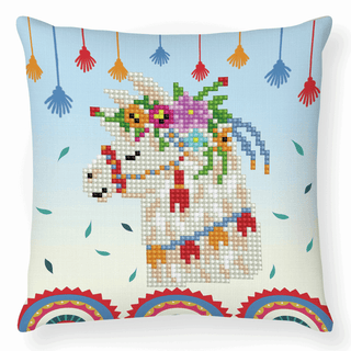 Diamond Dotz Diamond Painting Kit: Cushion: Llama Party