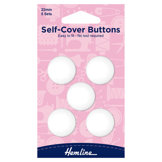 Hemline Nylon Self Cover Buttons 22mm
