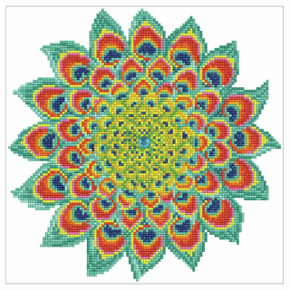 Diamond Dotz Diamond Painting Kit: Peacock Mandala