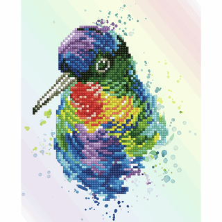 Diamond Dotz Diamond Painting Kit: Rainbow Feathers