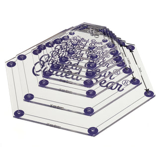 The Quilted Bear Non Slip Hexagon Template Set (POS)