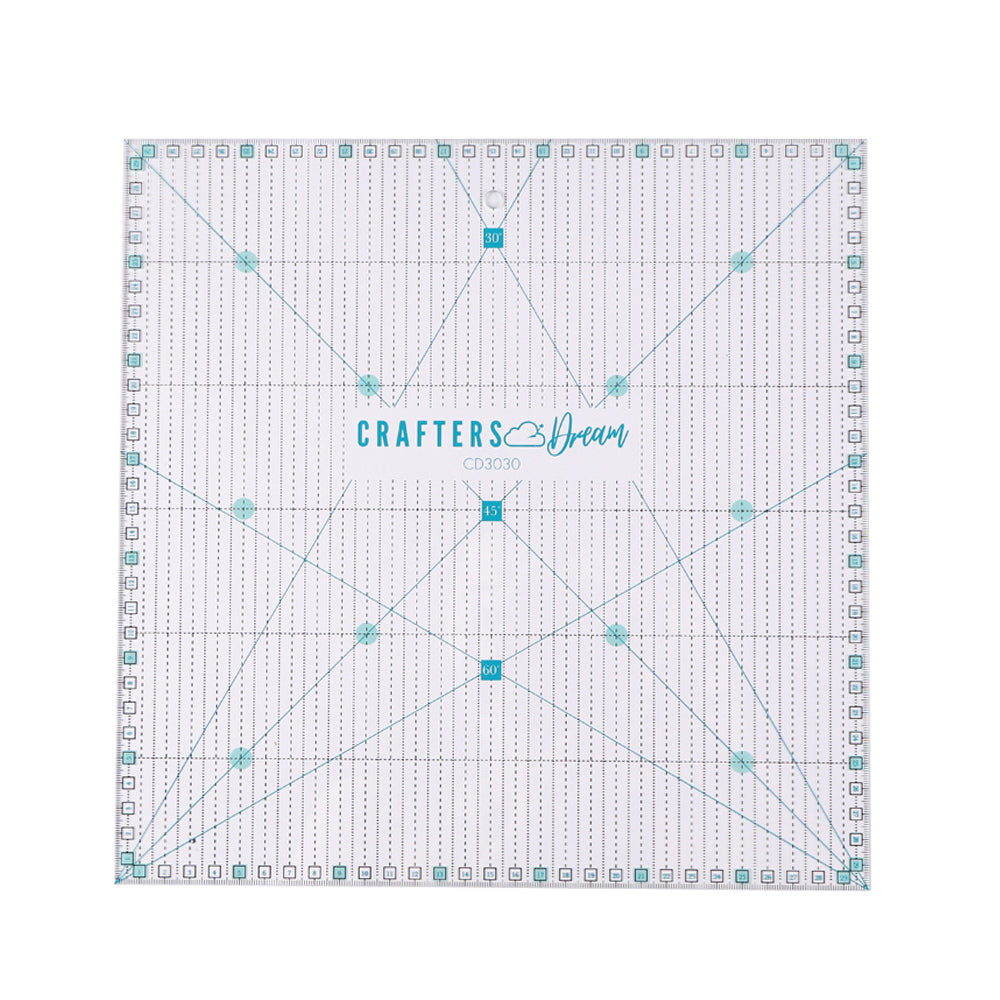 Dream Ruler Crafters Dream Non-Slip Centimetre Quilting Ruler - 30cm x 30cm – The ...