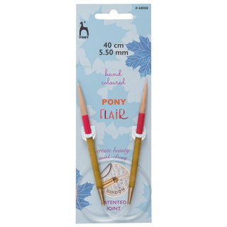 Pony Flair Fixed Circular Knitting Pins 40cm - Full range of sizes available!
