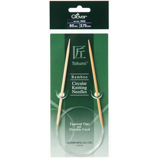 Clover Takumi Bamboo Fixed Circular Knitting Pins - Full Range of Sizes Available!