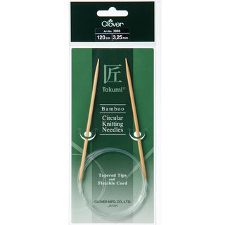 Clover Takumi Bamboo Fixed Circular Knitting Pins - Full Range of Sizes Available!