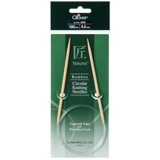 Clover Takumi Bamboo Fixed Circular Knitting Pins - Full Range of Sizes Available!