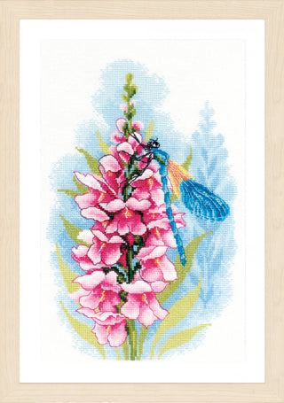 Lanarte Counted Cross Stitch Kit Dragonfly's Treasure (Even Weave)