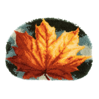 Vervaco Autumn Leaf Shaped Rug Latch Hook Kit