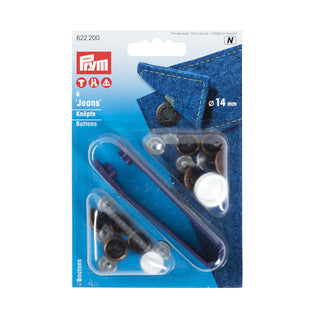 Prym Laurel Wreath Brass Jeans-Buttons 14mm