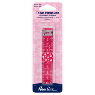 Hemline Analogical Tailors Tape Measure with Plastic Ends 150cm