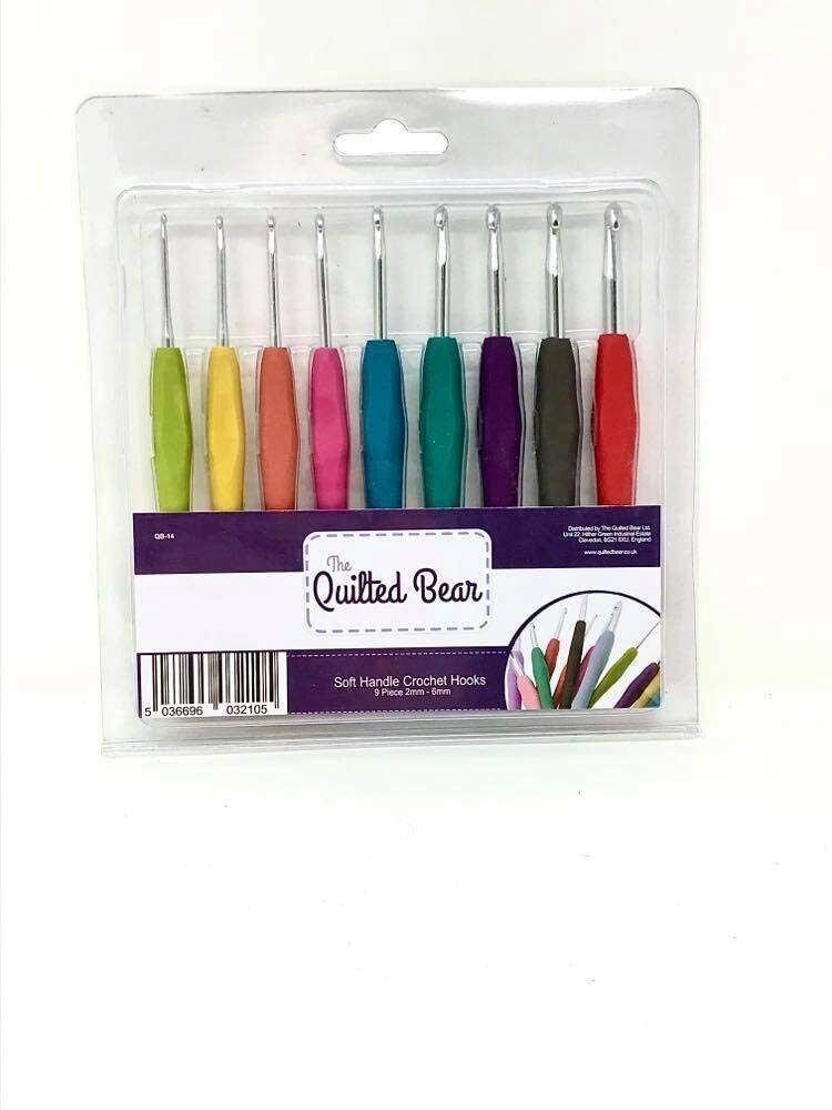 The Quilted Bear Soft Handle Crochet Hook Set – 9 Piece – The Quilted Bear